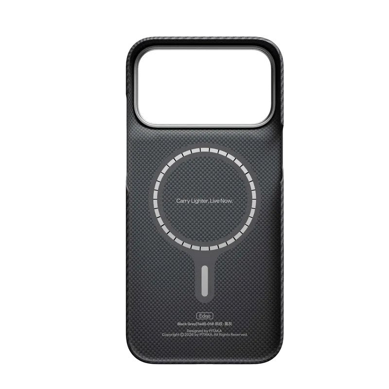 iPhone 18 Pro Max / 17 Pro Max Pitaka Edge Case - MagSafe Compatible - Black / Grey