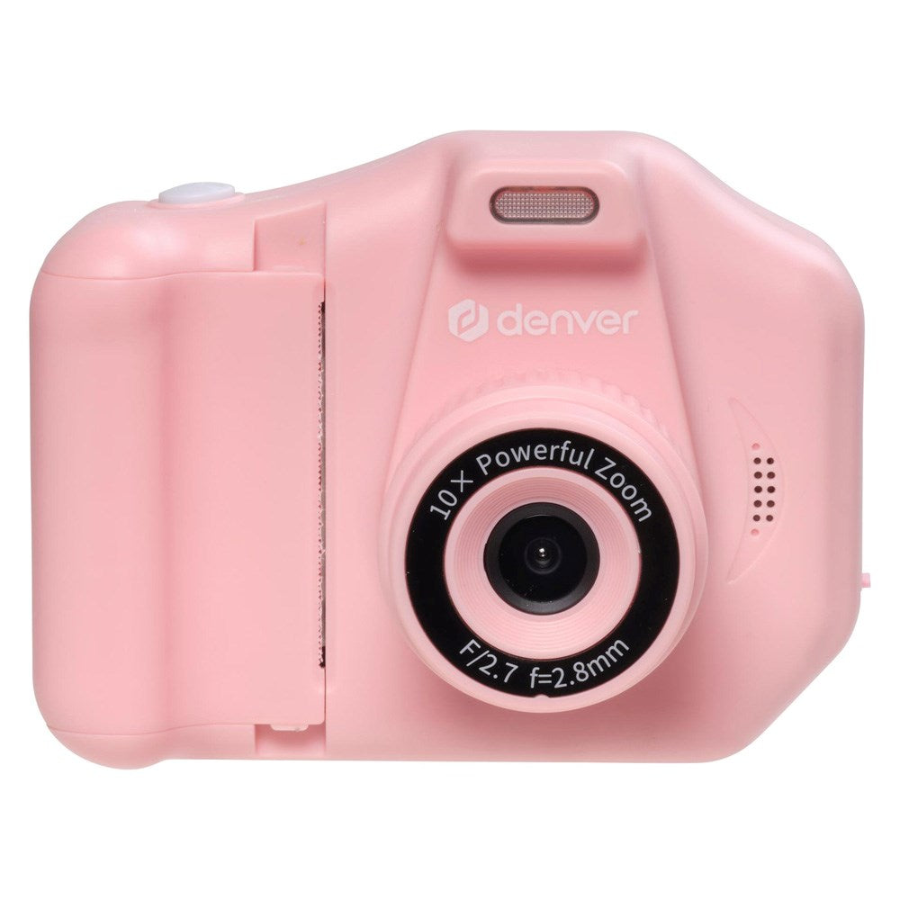 Denver KPC-1370 Digital Camera for Kids with Thermal Printer - incl. MicroSD Card & Printer Paper - Pink