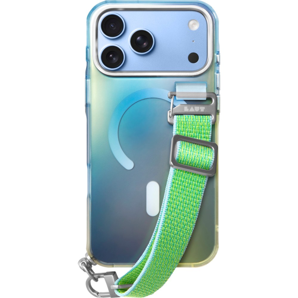 iPhone 18 Pro Max / 17 Pro Max LAUT NEON DREAM Case w. Strap - MagSafe Compatible - Trippy Tide