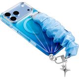 iPhone 18 Pro / 17 Pro LAUT NOVA GLOW Case with Strap and Star Charm - MagSafe Compatible - Blue