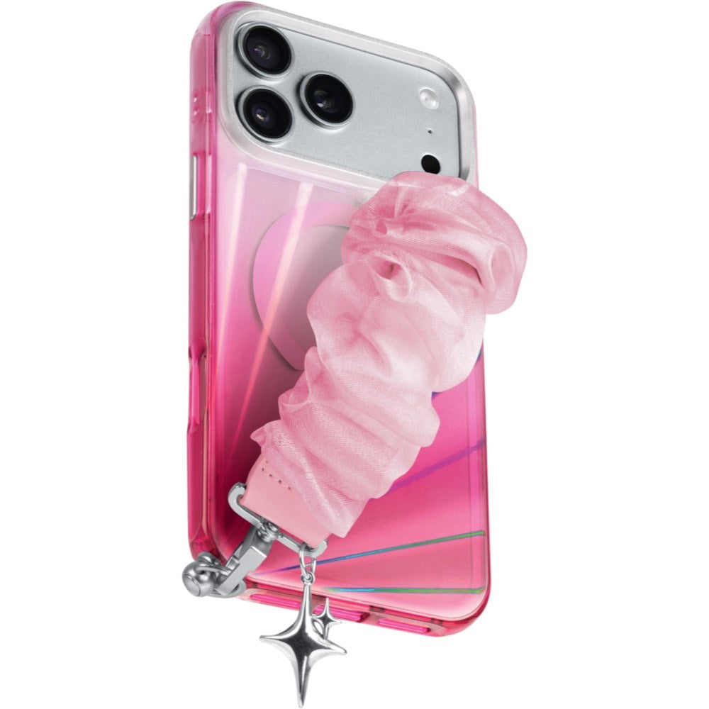 iPhone 18 Pro / 17 Pro LAUT NOVA GLOW Case with Strap and Star Charm - MagSafe Compatible - Pink