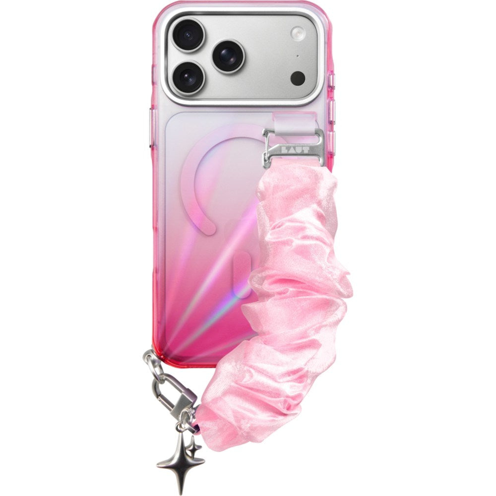 iPhone 18 Pro / 17 Pro LAUT NOVA GLOW Case with Strap and Star Charm - MagSafe Compatible - Pink
