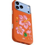 iPhone 18 Pro / 17 Pro LAUT TWINE EDGE Case w. Strap - MagSafe Compatible - Sunset Hibiscus