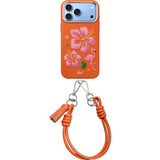 iPhone 18 Pro Max / 17 Pro Max LAUT TWINE EDGE Case w. Strap - MagSafe Compatible - Sunset Hibiscus