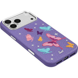 iPhone 18 Pro Max / 17 Pro Max LAUT TWINE EDGE Case w. Strap - MagSafe Compatible - Lilac Butterfly