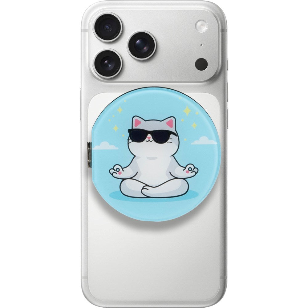 Mirror Stand for Phone LAUT MAGMOJI - MagSafe Compatible - Cat Stay Calm