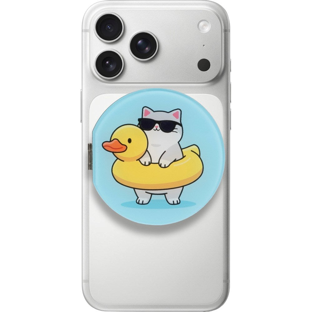 Mirror Stand for Phone LAUT MAGMOJI - MagSafe Compatible - Cat Splish Splash