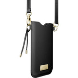 Artificial Leather Crossbody Mobile Phone Case LAUT PRESTIGE - Black (Max. Phone Size: 6.5")