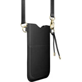 Artificial Leather Crossbody Mobile Phone Case LAUT PRESTIGE - Black (Max. Phone Size: 6.5")