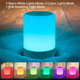 Lippa Night Lamp with Colors, Touch function and Battery - White