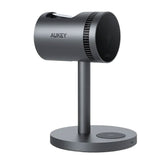Aukey MagFusion 3-in-1 15W Wireless Charger for Smartphone / Apple Watch / AirPods - MagSafe / Qi2 Compatible - Grey