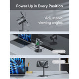 Aukey MagFusion 3-in-1 15W Wireless Charger for Smartphone / Apple Watch / AirPods - MagSafe / Qi2 Compatible - Grey