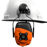 ISOtunes Link 2.0 EN352 Helmet Mounted Hearing protection with Bluetooth - Black / Orange