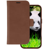 iPhone 16 Pro dbramante1928 Lynge Genuine Leather Magnet Flip Case - MagSafe Compatible - Tan