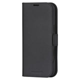 iPhone 16 Pro dbramante1928 Lynge Genuine Leather Magnet Flip Case - MagSafe Compatible - Black