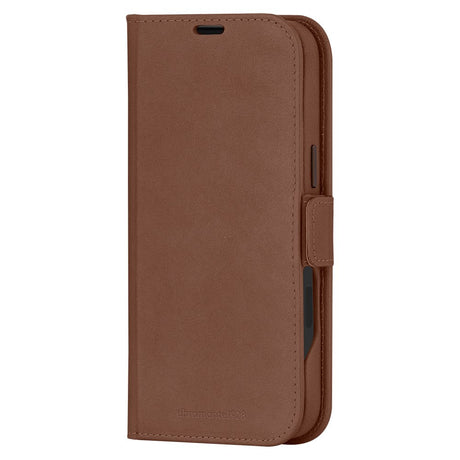 iPhone 16 Plus dbramante1928 Lynge Genuine Leather Magnet Flip Case - MagSafe Compatible - Tan