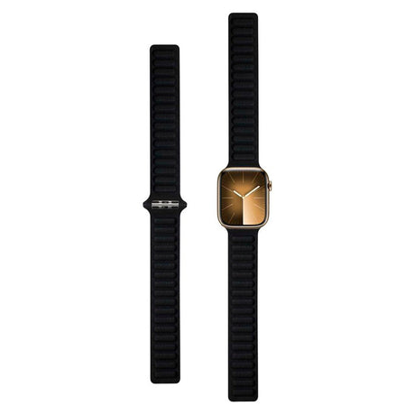 Lippa Apple Watch (42/44/SE/45/46/49mm) Magnetic Leather Strap - Black