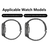 Lippa Apple Watch (42/44/SE/45/46/49mm) Stainless Steel Strap - Black