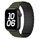 Apple Watch (42/44/45/46/49 mm) Lippa Magnetic Silicone Strap - Dark Green