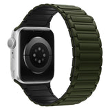 Apple Watch (42/44/45/46/49 mm) Lippa Magnetic Silicone Strap - Dark Green