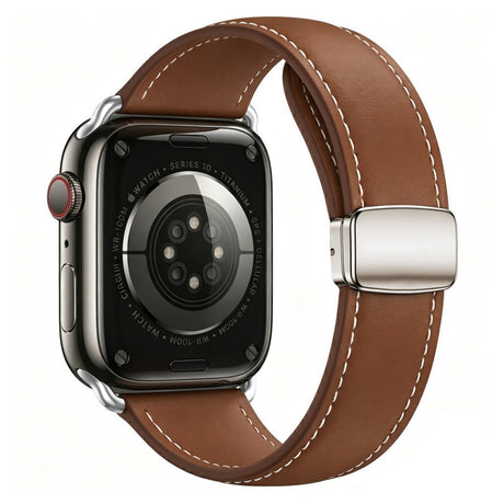 Apple Watch (38/40/41/42 mm) Lippa Magnetic Artificial Leather Strap - Brown