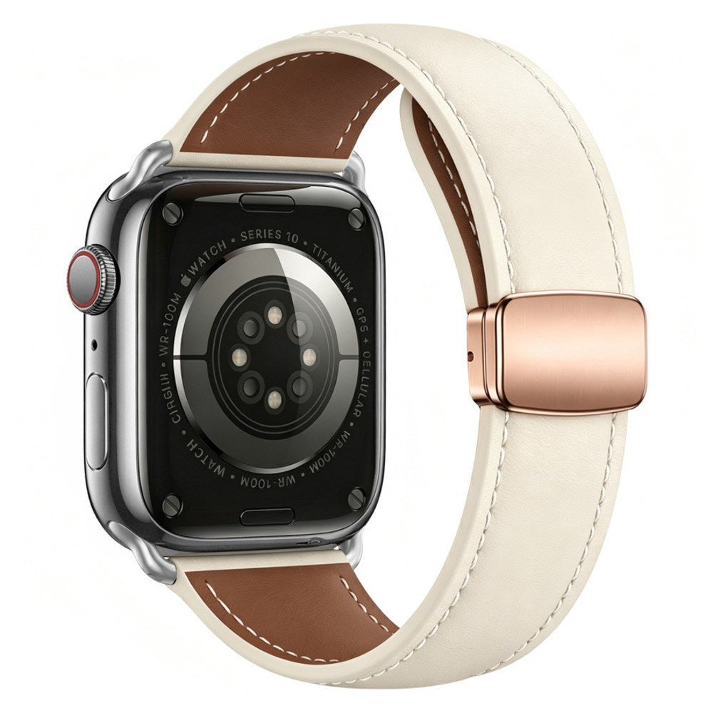 Apple Watch (38/40/41/42 mm) Lippa Magnetic Artificial Leather Strap - Beige
