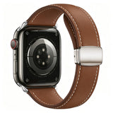 Apple Watch (42/44/45/46/49 mm) Lippa Magnetic Artificial Leather Strap - Brown