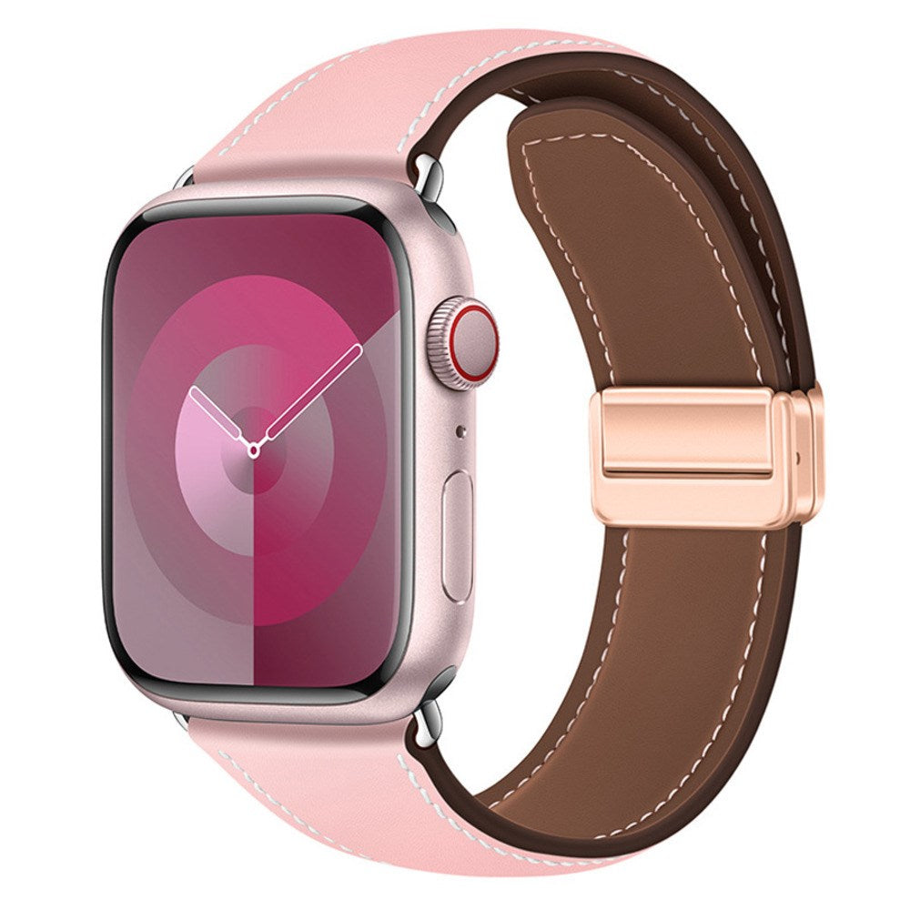 Apple Watch (42/44/45/46/49 mm) Lippa Magnetic Artificial Leather Strap - Pink