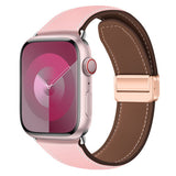 Apple Watch (42/44/45/46/49 mm) Lippa Magnetic Artificial Leather Strap - Pink