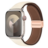 Apple Watch (42/44/45/46/49 mm) Lippa Magnetic Artificial Leather Strap - Beige