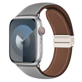 Apple Watch (42/44/45/46/49 mm) Lippa Magnetic Artificial Leather Strap - Grey