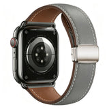 Apple Watch (42/44/45/46/49 mm) Lippa Magnetic Artificial Leather Strap - Grey