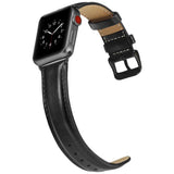 Apple Watch (42/44/45/46/49 mm) Lippa Artificial Leather Strap - Black