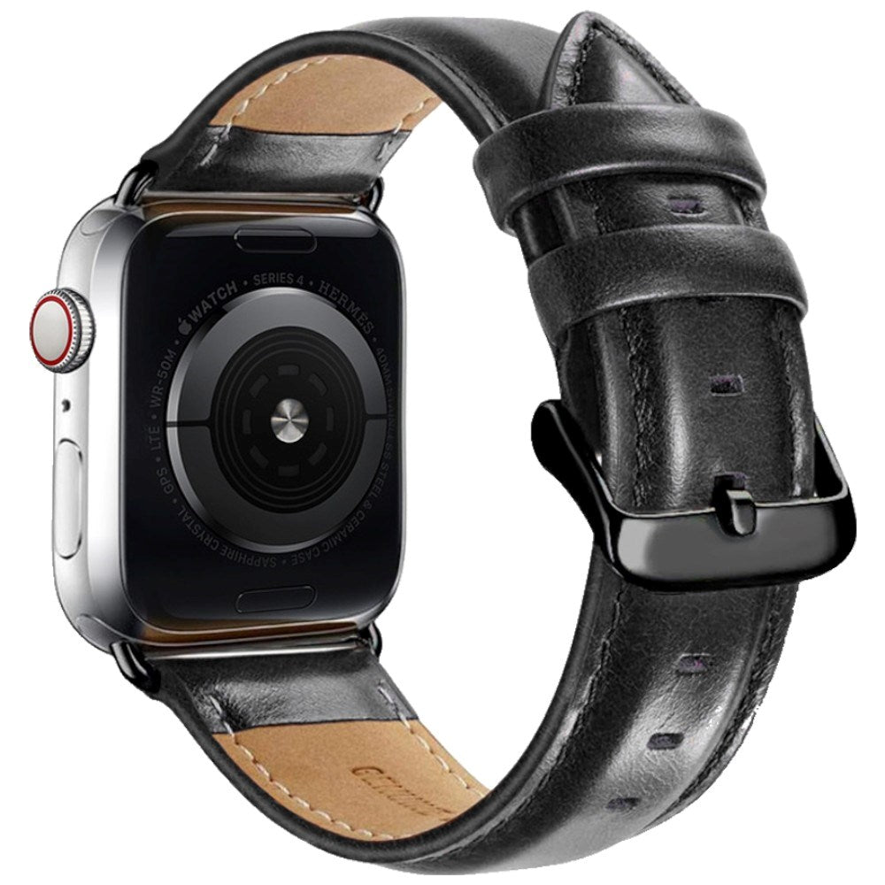 Apple Watch (42/44/45/46/49 mm) Lippa Artificial Leather Strap - Black
