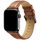 Apple Watch (42/44/45/46/49 mm) Lippa Artificial Leather Strap - Brown