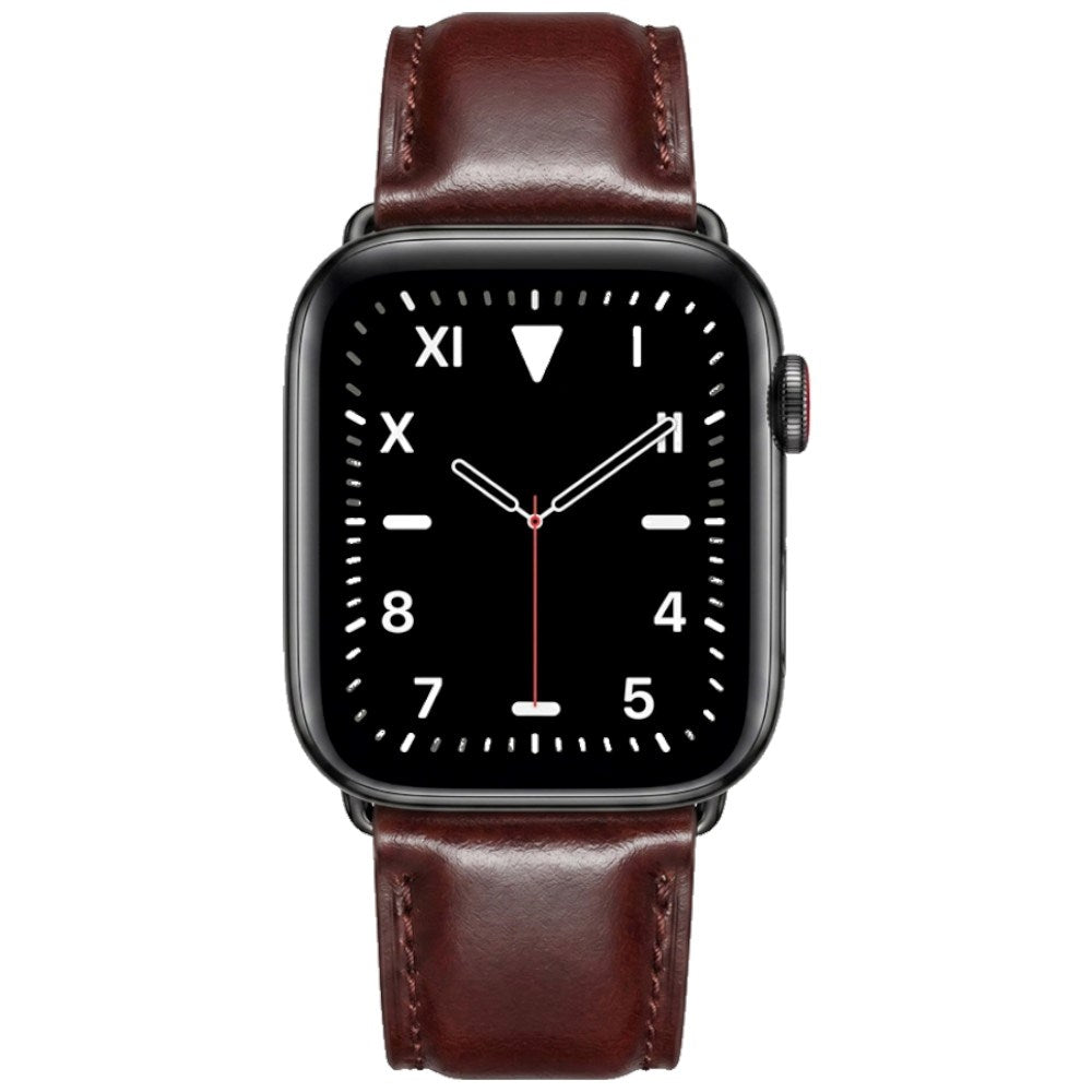 Apple Watch (42/44/45/46/49 mm) Lippa Artificial Leather Strap - Dark Brown