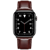 Apple Watch (42/44/45/46/49 mm) Lippa Artificial Leather Strap - Dark Brown