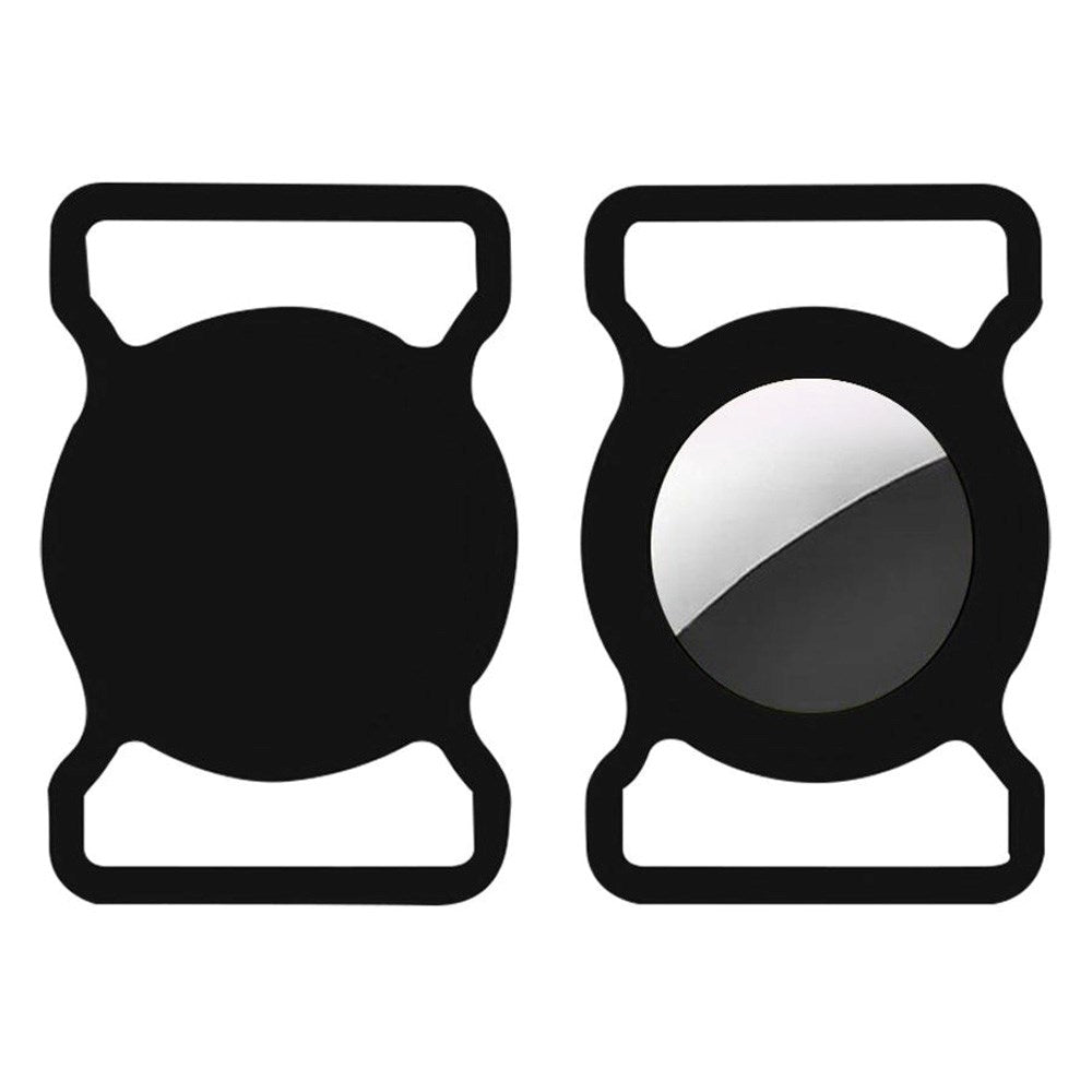 Lippa Silicone AirTag 1. & 2. Gen. Holder for Collar - Black
