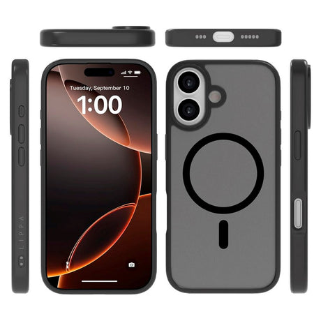 iPhone 17 Lippa Hybrid Plastic Case - MagSafe Compatible - Matte / Black