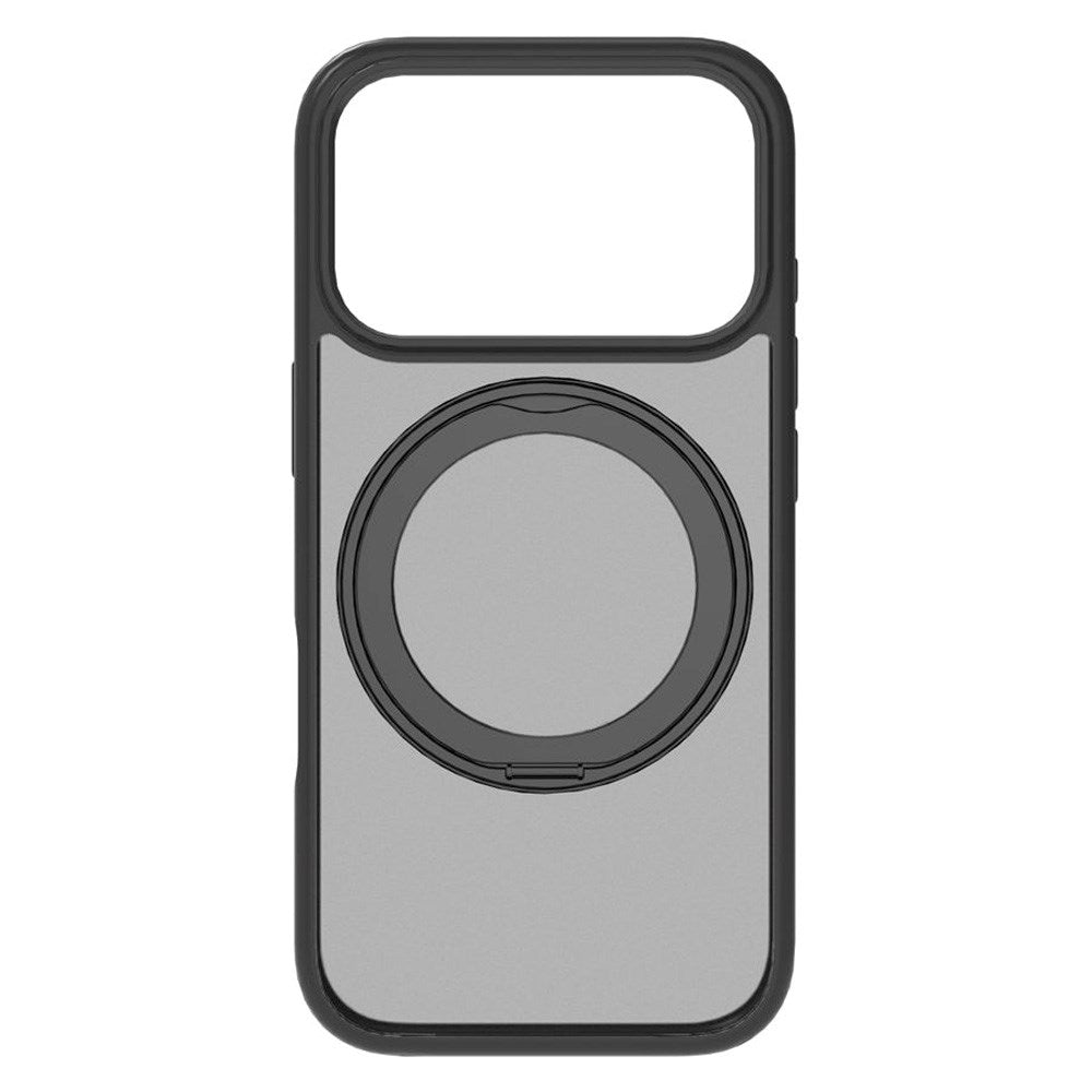 iPhone 17 Pro Lippa Hybrid Plastic Case with 360 Rotating Kickstand - MagSafe Compatible - Matte / Black