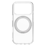 iPhone 17 Pro Lippa Hybrid Plastic Case with 360 Rotating Kickstand - MagSafe Compatible - Transparent / Silver