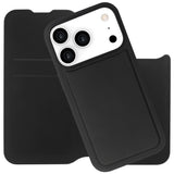 iPhone 17 Pro / 18 Pro Lippa Wallet Artificial Leather 2-in-1 Flip Case - MagSafe Compatible - Black