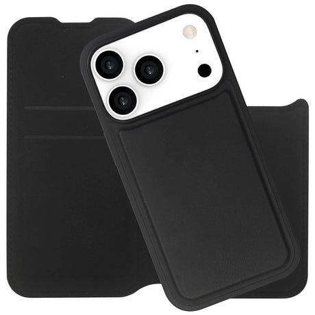 iPhone 17 Pro Max / 18 Pro Max Lippa Wallet Artificial Leather 2-in-1 Flip Case - MagSafe Compatible - Black