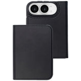 iPhone Duo Lippa Artificial Leather Flip Case - MagSafe Compatible - Black
