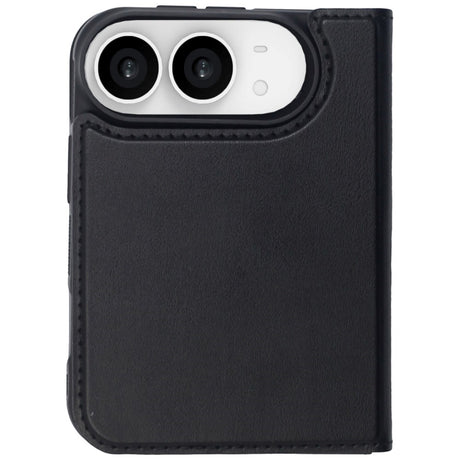 iPhone Duo Lippa Artificial Leather Flip Case - MagSafe Compatible - Black
