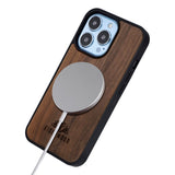EIDERWOOD iPhone 13 Pro Magnetic Wood Case - MagSafe Compatible - Walnut Tree