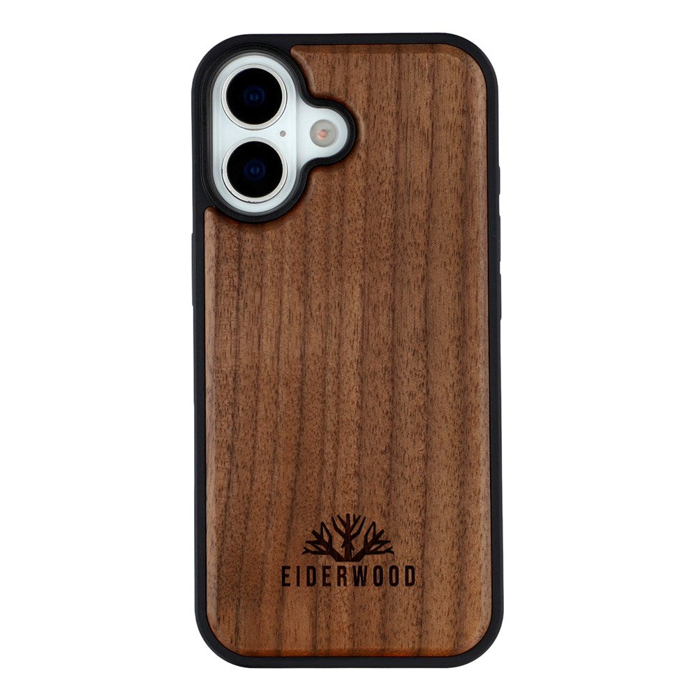 EIDERWOOD iPhone 17 Magnetic Wood Case - MagSafe Compatible - Walnut Tree