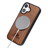 EIDERWOOD iPhone 17 Magnetic Wood Case - MagSafe Compatible - Walnut Tree