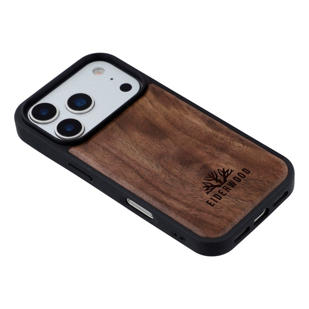 EIDERWOOD iPhone 17 Pro Magnetic Wood Case - MagSafe Compatible - Walnut Tree