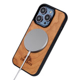 EIDERWOOD iPhone 14 Pro Magnetic Wood Case - MagSafe Compatible - Cherry Wood